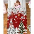 thumbnail image 4 of Christmas Gnome Throw Blankets, Winter Merry Christmas Tree Balls Soft Fleece Blanket Decorative for Home Sofa Couch Chair Living Bedroom,30x40 Inches, Red, 4 of 6