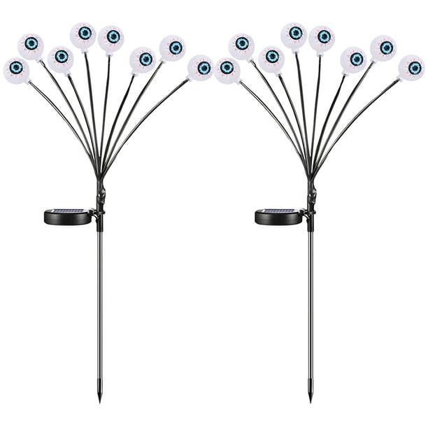 Lindas Luces Aterradoras 2 Piezas IP65 Impermeables para Patio/Jardín/Césped/Decoración Fiesta Verde