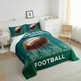 thumbnail image 4 of Erosebridal American Football City Bedding King Comforter Set, Retro Soccer Down Comforter, Rugby Player Decor, Reversible, 4 of 8