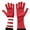 Red, variant on Moocorvic Long Winter Gloves for Women Men, Striped Knit Gloves for Cold Weather,Blue
