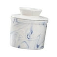 thumbnail image 4 of Fiocias Butter Keeper Porcelain Butter Container Housewarming Gift for Fresh Spreadable Blue marble, 4 of 9