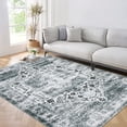 thumbnail image 2 of Hasoo Washable Area Rug for Living Room Non Slip Distressed Oriental Rug for Bedroom Kitchen, Gray 4' x 6', 2 of 6