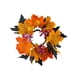 thumbnail image 2 of Corona de velas de Halloween, corona de velas de Acción de Gracias, corona de velas de otoño, corona de velas para puerta, hogar, sala de estar, Negro Amarillo, 2 of 7