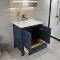thumbnail image 2 of 36" Blue Freestanding Bath Vanity with Bottom Drawer, Blue Sink Base Cabinet Without Top, 2 of 8