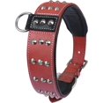 thumbnail image 5 of DowgClub | Genuine Leather Dog Collar with Riveted Spikes | Saddle Grade, Full Grain, Heavy Duty | Comfortable, Cushion Padding Inside, Strong | Best for Medium, Large, XL Breeds, 5 of 7