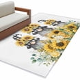 thumbnail image 6 of Sunflower Gnomes Area Rug 4x6 Washable Rug Non Slip Spring Eucalyptus Floral Watercolor Large Area Rug Indoor Floor Carpet for Entryway Bedroom Kitchen Living Room Home Office Dining Room Nursery, 6 of 8