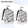 thumbnail image 3 of Lsque Cute Panda Pattern Canvas Daypack, Durable Backpack, High-quality Versatile Backpack,Vintage Compact Backpack-Medium, 3 of 6