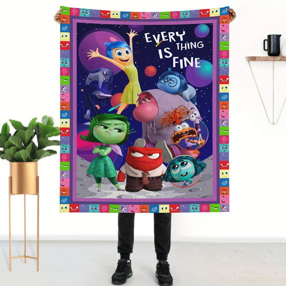 Inside Out 2 Blanket 50*60in Bed Blanket,Soft Comfortable Warm Throw Blanket for Sofa Couch Chair 2025 Outdoor,Sleeping Bedding, Bedroom Decor,Men Gifts,Easter Gifts
