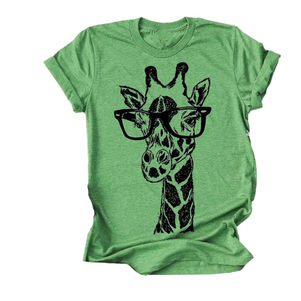 Giraffe with glasses shirt Clearance