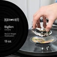 thumbnail image 2 of Hudson Hi-Fi BigBen Estabilizador de peso récord con almohadilla protectora de cuero – Peso de vinilo de 13 onzas – Estabilizador LP duradero y elegante – Se adapta a cualquier tocadiscos – Cromo, 2 of 5