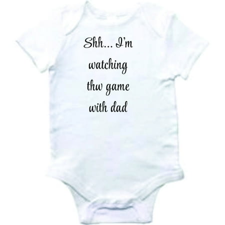 

Design With Vinyl Cute Baby Onesies Shh Im Watching The Game…