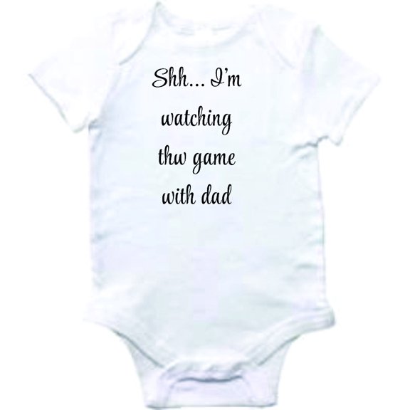Design With Vinyl Cute Baby Clothes Shh Im Watching The Game Novelty Baby Shower Gift