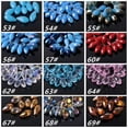 thumbnail image 6 of U8MO 12x6mm 16x8mm 20x10mm 25x12mm Teardrop Faceted Crystal Glass Loose Pendant Beads-14# Peacock Green-12x6mm (30pcs), 6 of 9
