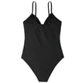thumbnail image 4 of Traje de baño de una pieza para mujer, cómodo, liso, con almohadilla en el pecho, sin aros, Bikini con escote en V profundo OAVQHLG3B Store lin121212, 4 of 4
