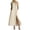 *Beige, variant on Women's Sleeveless Cotton-Linen Maxi Dress,Button Decor Split Side Flowy Dress For Women,Ladies Summer Party Going Out Shirt Dress with Pockets,Pink,S-2XL