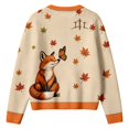 thumbnail image 5 of EliteGoogv Women's Fall Animal Graphic Cardigan Button Down Long Sleeve Knit Sweater Loose Fit Casual Autumn Winter Outwear,XXL, 5 of 5