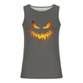 thumbnail image 4 of Camiseta sin mangas de cuello redondo para hombre, con estampado de Halloween, cuello redondo, estilo informal, deportiva, para hombre, 4 of 5