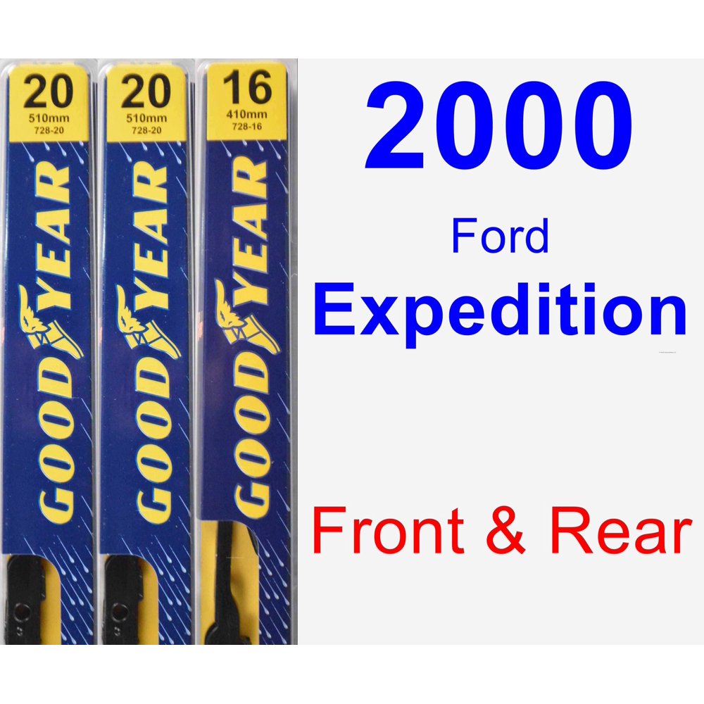2000 Ford Expedition Wiper Blade Set/Kit (Front & Rear) (3 Blades