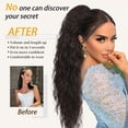 thumbnail image 5 of Curly Ponytail Wig Clip In Hair Extensions Hair Ponytail Wig Water Wave Hairpiece False Deep Wave Grab Clip, 5 of 5