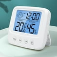 thumbnail image 4 of Termómetros de interior Higrómetro Termómetro digital de ambiente y medidor de humedad con reloj Temperatura y humedad, 4 of 7