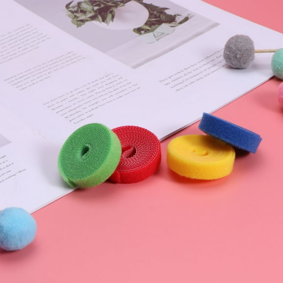 Soimiss Desk Cable Organizer Nylon 4 Pcs Assorted Color