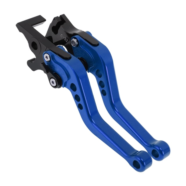 Palancas de freno y embrague cortas Unique Bargains para YAMAHA YZF-R25 2014-2015, palanca de freno ajustable en 6 posiciones, aleación de aluminio azul, 1 par