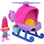 Imaginext Dreamworks Trolls Poppy Figure And Toy Helicopter For Preschool Pretend Play, 4 Pieces