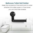 thumbnail image 3 of Toilet Paper Holder Super Storage Suction Cup Wall Mount Removable Rack, 3 of 5
