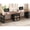 Black+Brown, variant on 90.5" Two Person Office Desk, Long Computer Desk with 2 Drawers and Open Storage