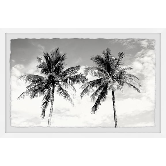 Marmont Hill Twin Palm Tree Framed Wall Art, 8" x 12"