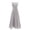 Gray, variant on Qiopertar Women's Formal Evening Dress Elegant Lace V-Neck Long Sleeveless Maxi Dress with Slit Cocktail Party Wedding Guest Gown, Red S