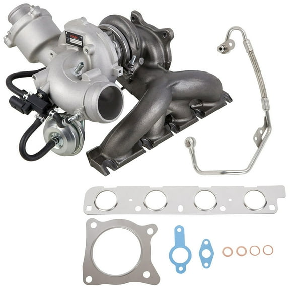 Stigan Turbo w/ Turbocharger Gaskets & Oil Feed Line For Audi A4 A5 A6 Q5 Allroad 2.0T w/ Engine Code CAEB