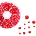 thumbnail image 3 of 690pcs Imitation Pearl Cabochons 6 Sizes Domed Imitation Pearls Red Half Round Pearl Beads for DIY Scrapbook Phone Case Card Nail Craft DIY Bottle Phone Shoe Decor 4/5/6/8/10/12mm, 3 of 8