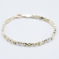 thumbnail image 3 of Diamond-Cut Hearts & Kisses Stampato Women’s Adult Bracelet 14K Two-Tone Gold, 5.54 Gr – Goldum NYC, 3 of 4