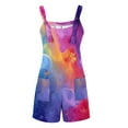 thumbnail image 4 of Brnmxoke Womens Rompers Jumpsuits Tie Dye Printed Casual Summer Outfits 2024 Shorts Overalls Jumpers with Pockets Loose Comfy Trendy Clothes, 4 of 5