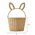 thumbnail image 5 of Easter Basket with Rabbit Ear Handle for Adults – Round Toilet Paper Holder, 22 cm x 16 cm, Holiday Decorative Storage Container, 5 of 5