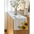 thumbnail image 5 of Table Runner 36 Inches Long for Kitchen Dining, Yellow Sunflowers Dresser Scarf Farmhouse, Dining Table Decorations for Wedding/Parties, Farmhouse Spring Botanical Floral Wooden 13 x 36 In, 5 of 8