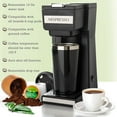 thumbnail image 3 of Mixpresso Coffee Maker Single Serve For Ground Coffee & Compatible With K Cup Pods, With 14oz Travel Mug & Reusable Filter For Home, Office & Camping., 3 of 7