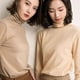 thumbnail image 3 of Suéter de mujer Otoño Invierno Cálido Cuello alto Camisas de botones Moda coreana Jerseys de manga larga Encaje Casual Prendas de punto, 3 of 5