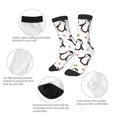 thumbnail image 3 of Rocae Colorful Hearts Penguin for Girls Boys Crew Socks,Children's Socks, Kids Socks, Toddler Socks: Daily Wear with Kids School Uniform, 3 of 5