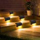 thumbnail image 4 of 6 Luces Solares Para Cubierta, Luz LED Para Valla De Camino, Lámpara De Paisaje Para Exteriores, Color Negro, 4 of 9