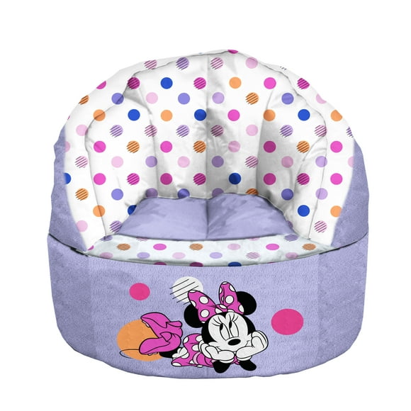 Disney Minnie Mouse Purple Polyester Bean Bag Chair
