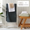 thumbnail image 4 of Great Bay Home Quick Dry Cotton Textured 6 Pack Hand Towel Set, Light Grey, 4 of 7