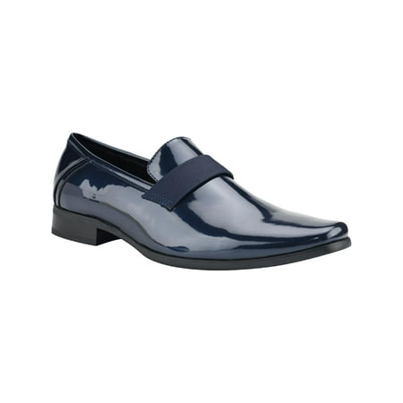 Calvin Klein Bernard Men's Patent Leather Banded Slip On Dress Shoes