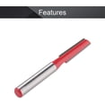 thumbnail image 3 of HUGFEGWE Straight Router Bits, 1/4-Inch Shank 1/4-Inch Cutting Dia Double Flute Carbide Router Bits, for Woodworking Milling Cutter DIY Tool, Red, 1 Pcs CJB91-24069, 3 of 7