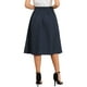 thumbnail image 3 of Faldas plisadas INSPIRE CHIC para mujeres, vintage, de corte A, de talle alto, casual de negocios, midi, XS, azul marino, 3 of 6