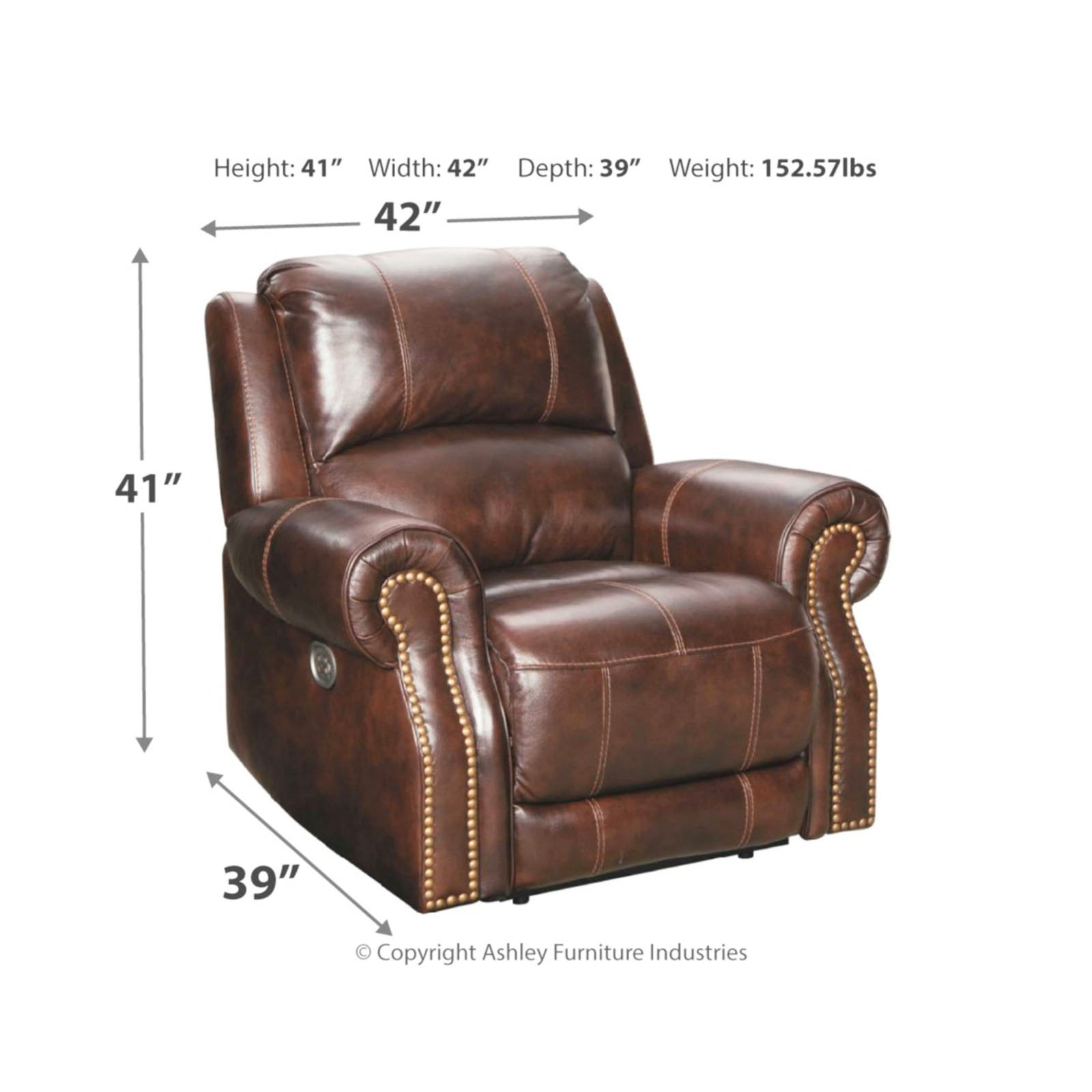 Signature Design by Ashley Buncrana Power Recliner with Adjustable Headrest  - Walmart.com