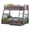 Gray, variant on Pemberly Row 2-Drawer Wood Twin over Full Bunk Bed in Navy Blue