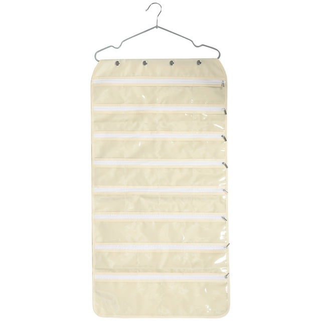 FOMIYES Organizador Colgante De Joyería Beige Para Con Bolsa Transparente Y Resistente