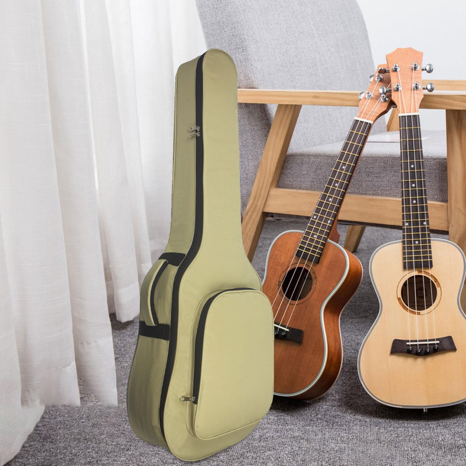 STARTIST Bass Guitar Bag Guitar Gig Bag Back Hanger Protection Supplies Carrying Bag Electric Guitar Case Acoustic Guitar Bag for Solo Khaki